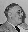 Reprodução de imagem de Franklin Roosevelt em 1942